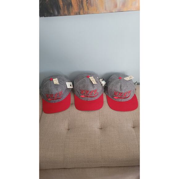 Vintage 90s Starter UNLV Runnin’ Rebels Wool Snapback Hat Gray Red NWT Made... - Picture 10 of 11